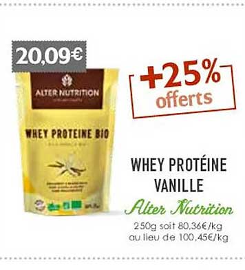 whey protéine vanille alter nutrition