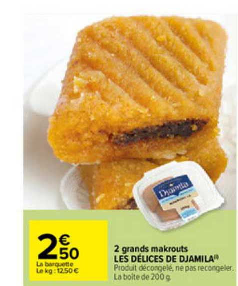 2 grands makrouts les délices de djamila