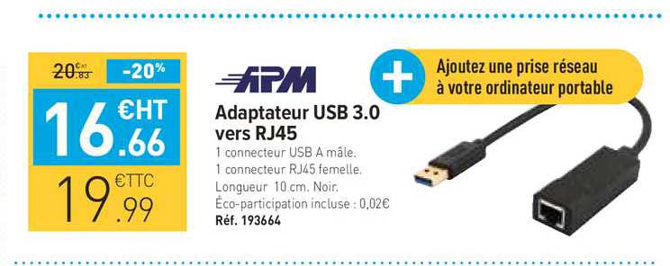 adaptateur usb 3.0 vers rj45 apm