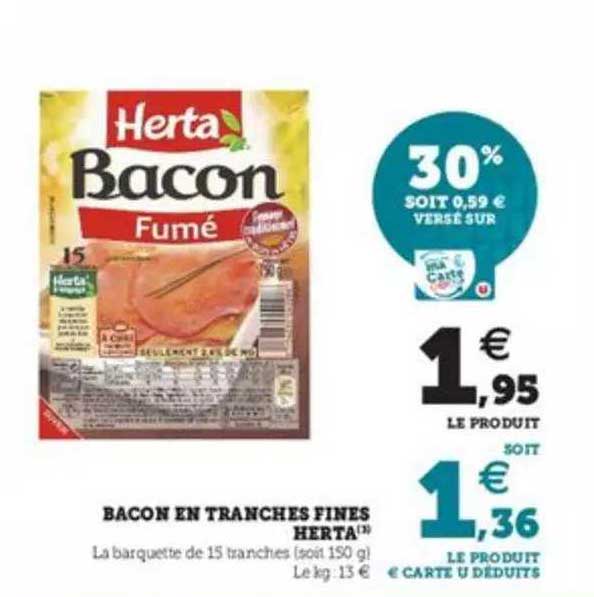 Bacon En Tranches Fines Herta