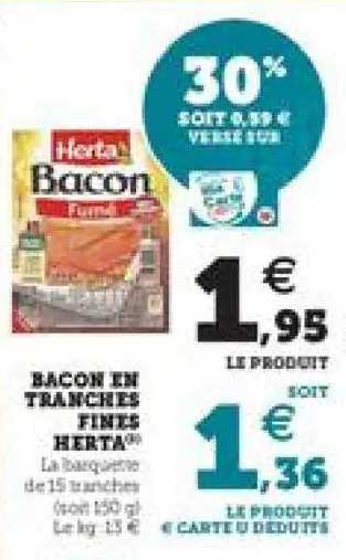 Bacon En Tranches Fines Herta