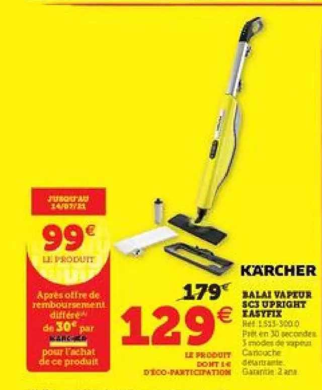 balai vapeur sc3 upright easyfix kärcher