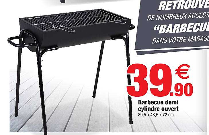 Barbecue Demi Cylindre Ouvert