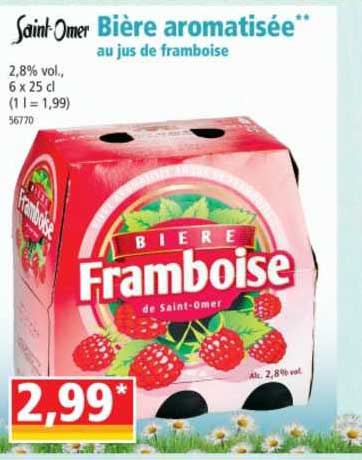 bière aromatisée au jus de framboise saint-omer
