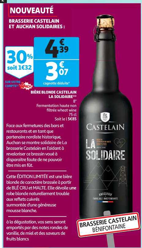 bière blonde castelain la solidaire