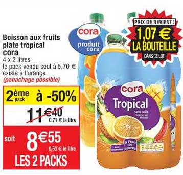 Boisson Aux Fruits Plate Tropical Cora