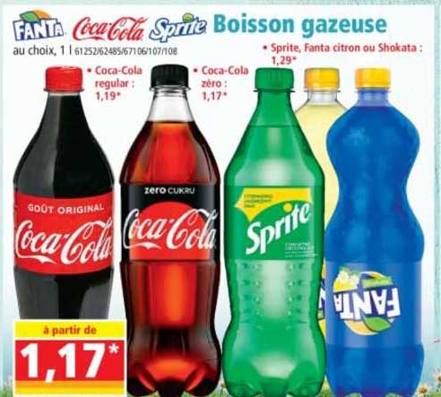 boisson gazeuse fanta, coca-cola, sprite