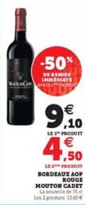 Bordeaux Aop Rouge Mouton Cadet