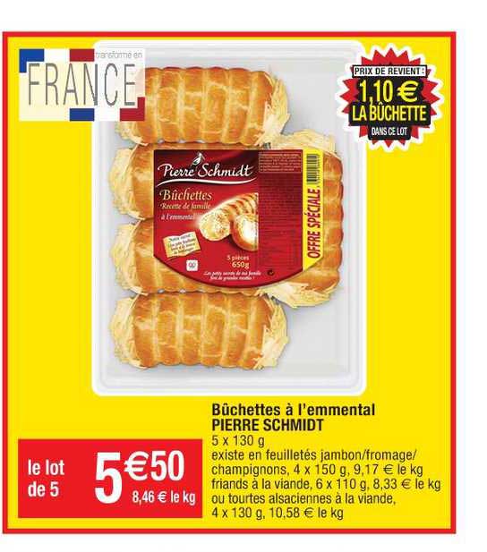 bûchettes à l'emmental pierre schmidt