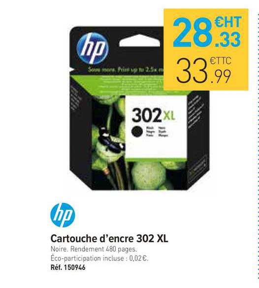 cartouche d'encre 302 xl hp