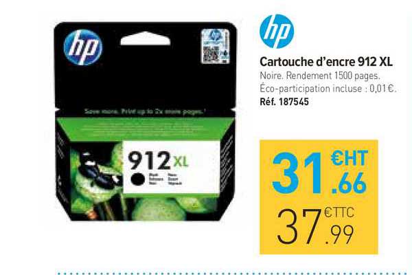cartouche d'encre 912 xl hp