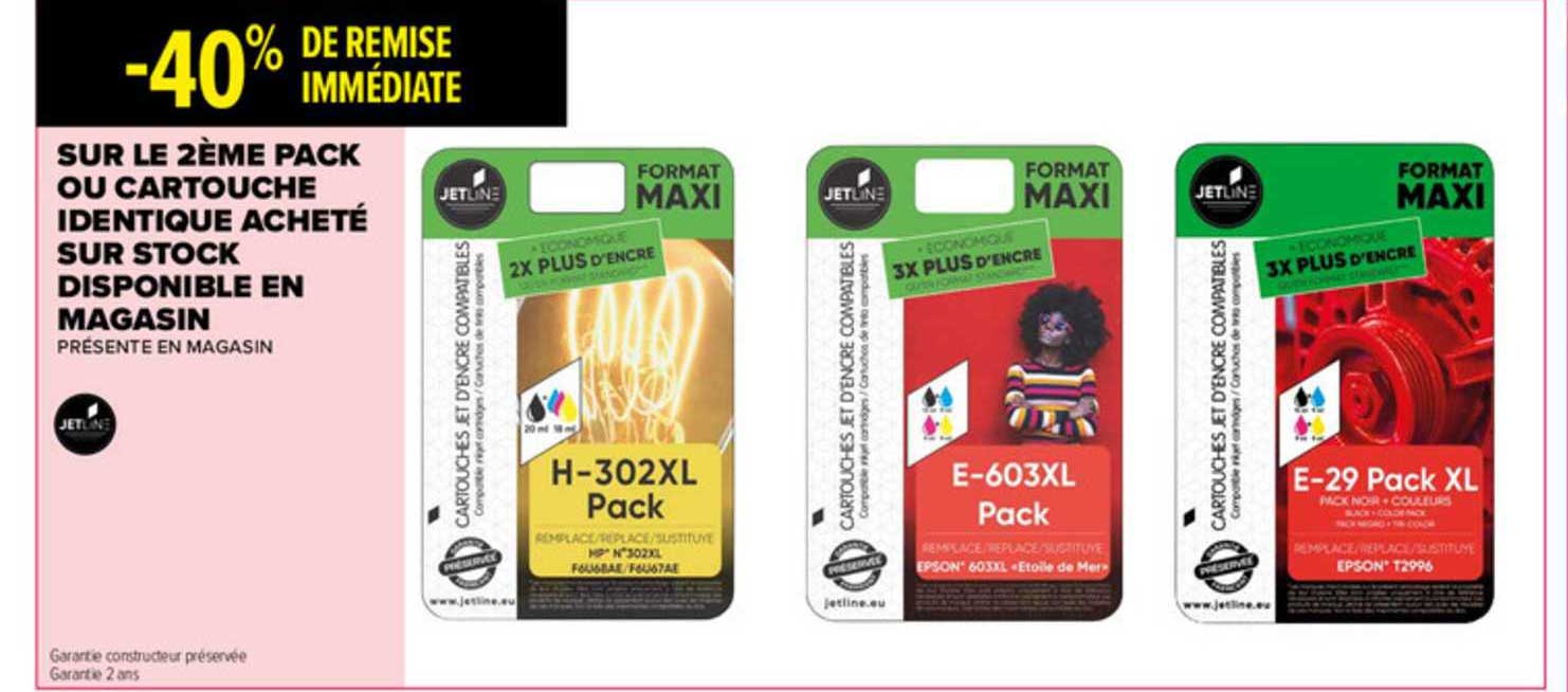 cartouche identique acheté sur stock disponible en magasin