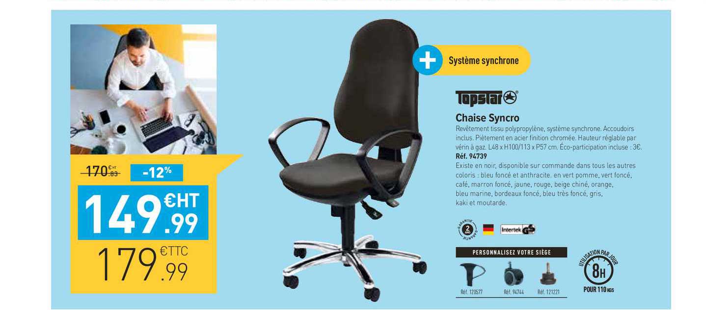 chaise syncro topstar