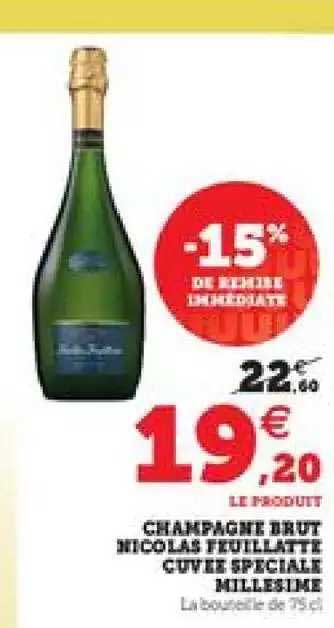 champagne brut nicolas feuillatte cuvée spéciale millesime
