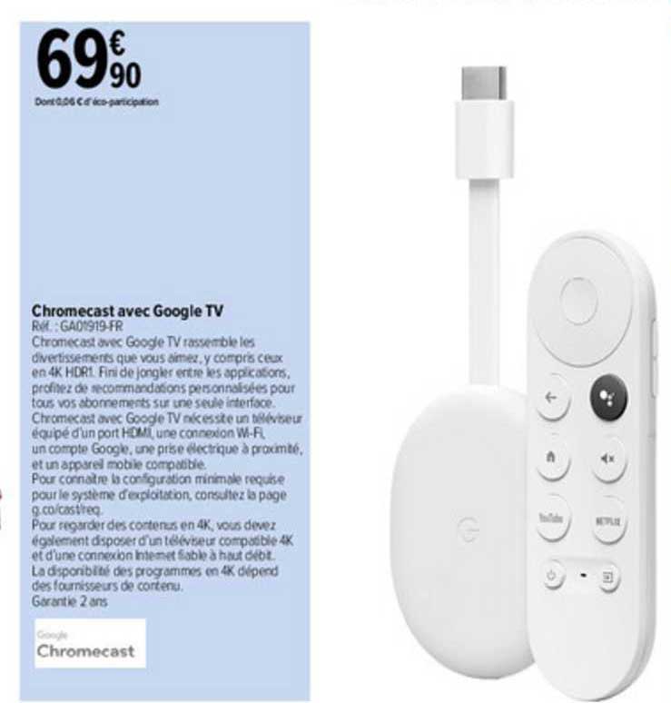 Chromecast Avec Google Tv