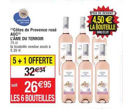 Côtes De Provence Rosé Aoc L'âme Du Terroir