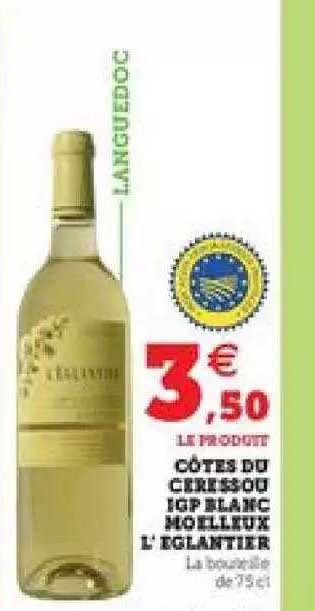 côtes du ceressou igp blanc moelleux l'églantier