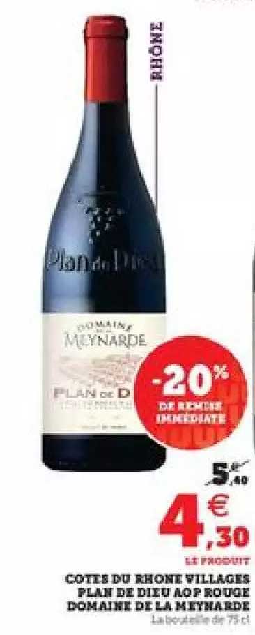 côtes du rhône villages plan de dieu aop rouge domaine de la meynarde