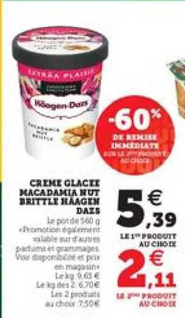 crème glacée macadamia nut brittle häagen dazs