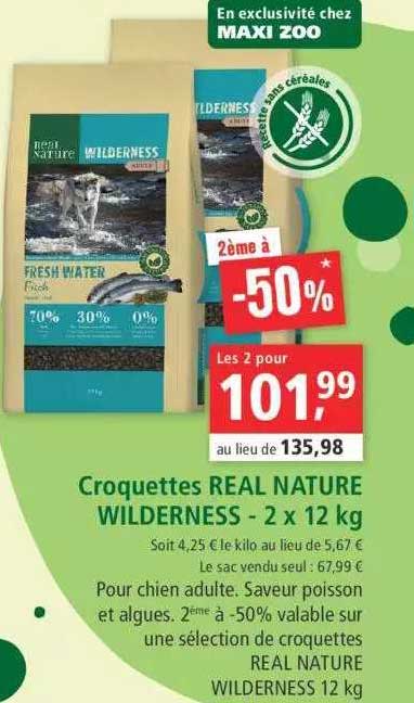 Croquettes Real Nature Wilderness - 2 X 12 Kg