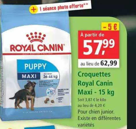 croquettes royal canin maxi - 15 kg