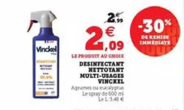 désinfectant nettoyant multi-usages vinckel