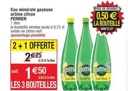 Eau Minérale Gazeuse Arôme Citron Perrier