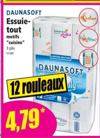 essuie-tout motifs "cuisine" daunasoft