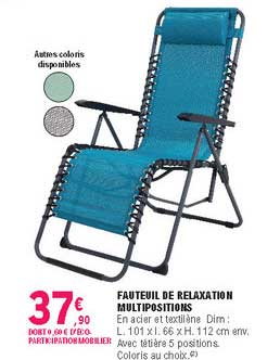 fauteuil de relaxation multipositions