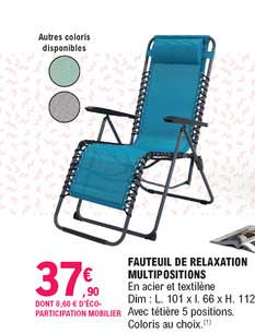 Fauteuil De Relaxation Multipositions