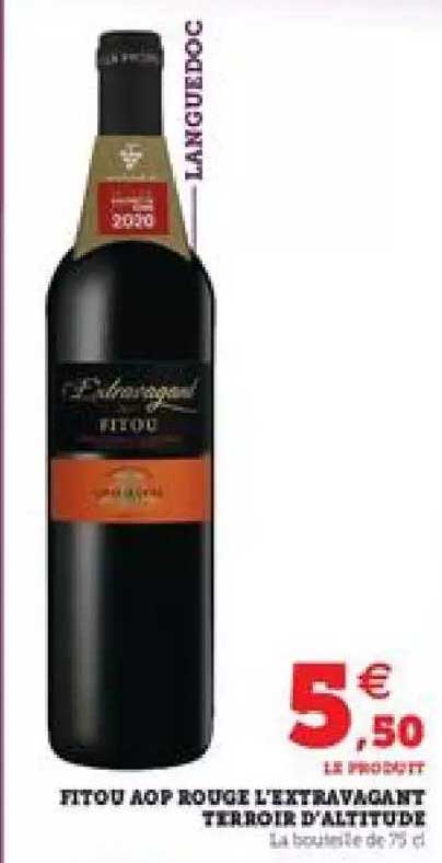 Fitou Aop Rouge L'extravagant Terroir D'altitude