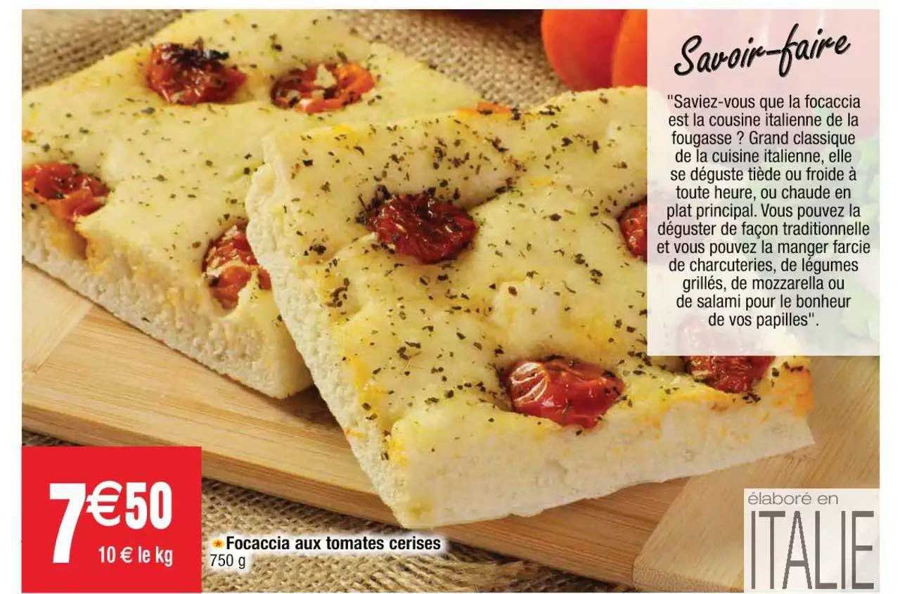Focaccia Aux Tomates Cerises