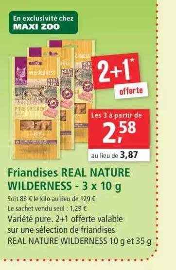 Friandises Real Nature Wilderness - 3 X 10 G