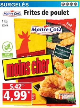 frites de poulet maître coq