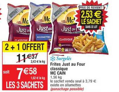 Frites Just Au Four Classique Mc Cain