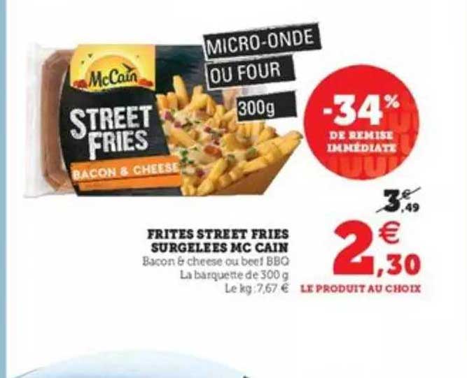 frites street fries surgelées mc cain