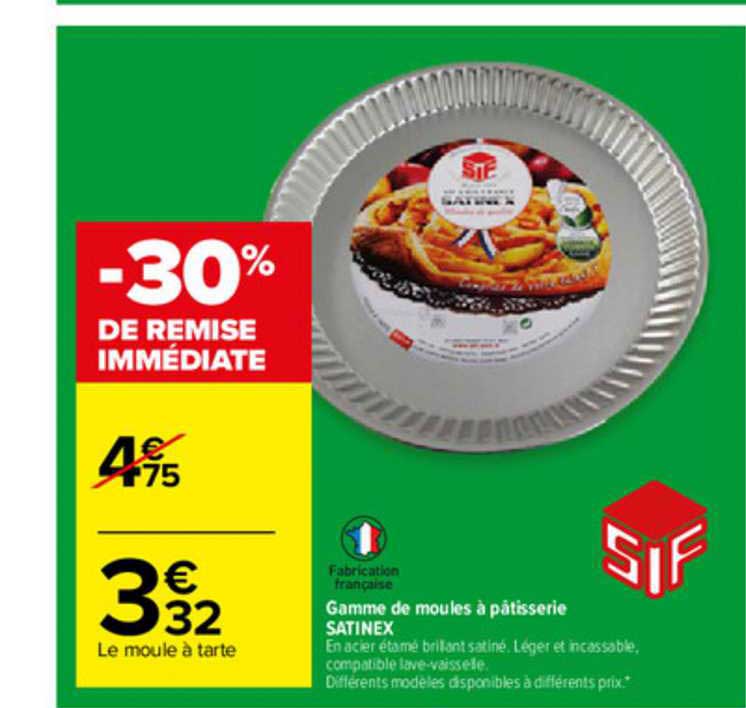 gamme de moules à pâtisserie satinex