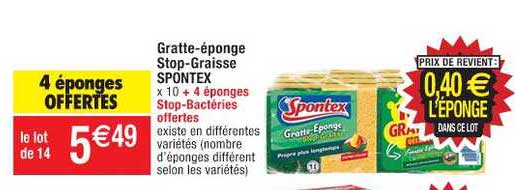 gratte-éponge stop-graisse spontex