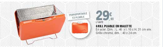grill pliable en malette