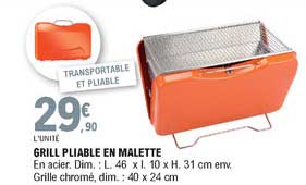 grill pliable en malette