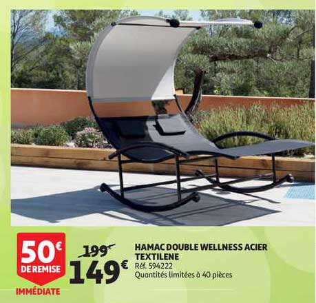 Hamac Double Wellness Acier Textilène