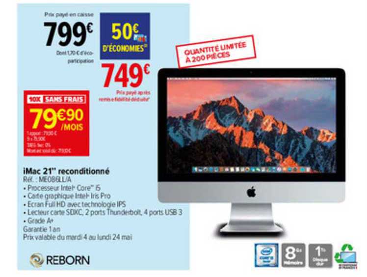 Imac 21" Reconditionné Reborn