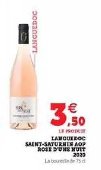 languedoc saint-saturnin aop rose d'une nuit 2020