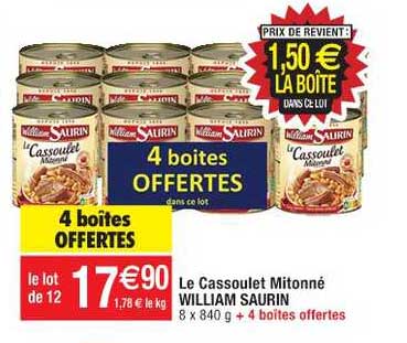 le cassoulet mitonné william saurin