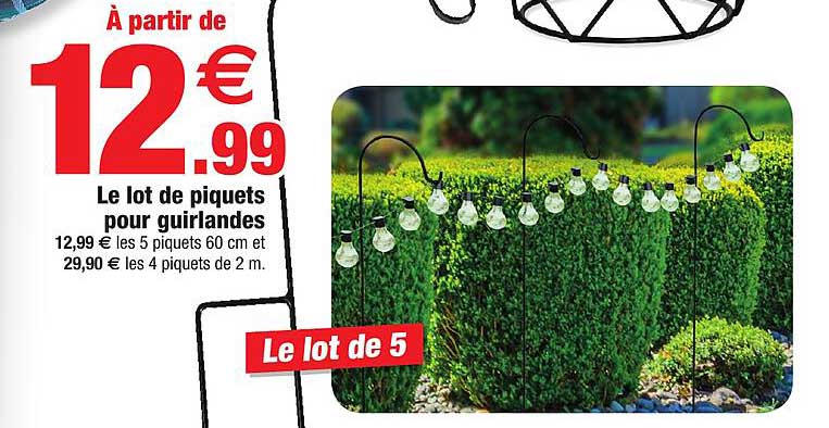 le lot de piquets pour guirlandes