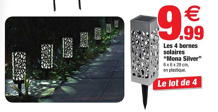 les 4 bornes solaires "mona silver"