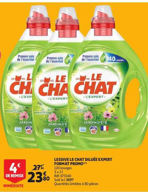 lessive chat diluée expert format promo