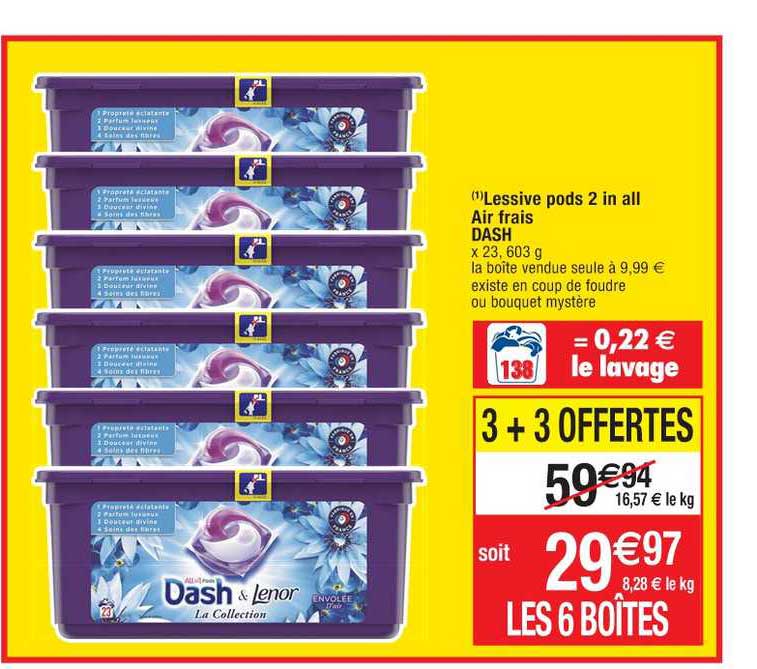 lessive pods 2 in all air frais dash