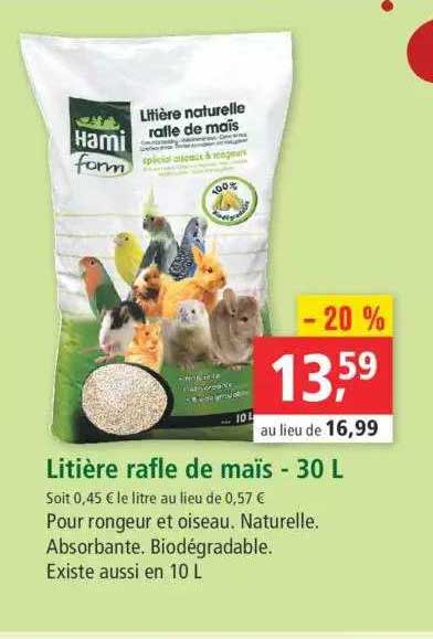 Litire rafle de mais- 30L