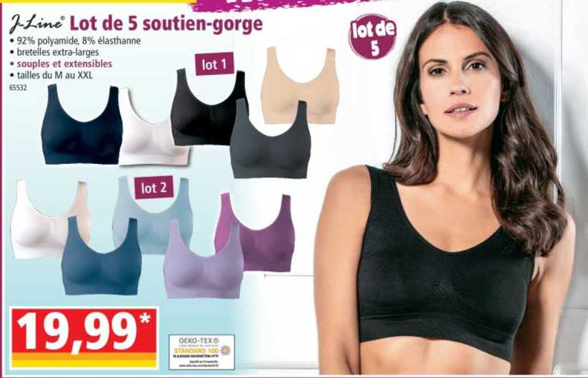 lot de 5 soutien-gorge